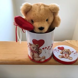 Surprise Mini Teddy Bear with Heart Balloon